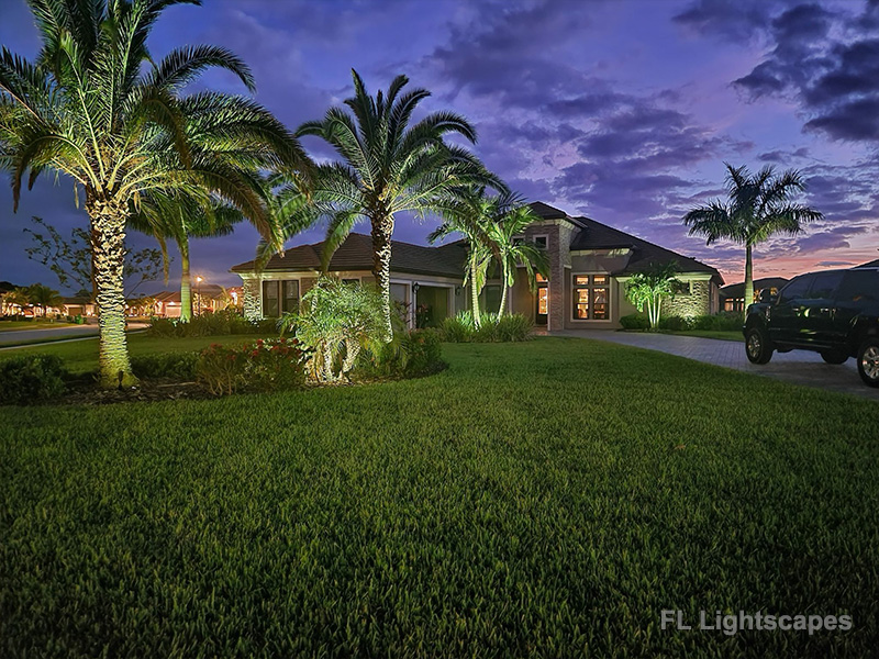 outdoor landscape lighting Brevard Melbourne Florida by Florida Lightscapes 